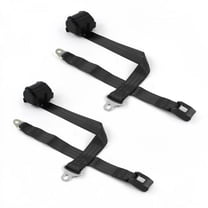 SafeTBoy 662661 Camaro 1970-1981 Standard 2 Point Black Retractable Bucket Seat Belt Kit - 2 Belts