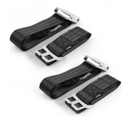SafeTBoy Airplane 2 Point Black Retractable Bucket Seat Belt Kit with Bracketry & 2 Belts for 1979-1993v Ford Mustang