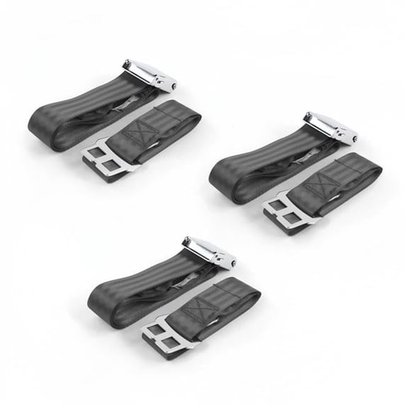 SafeTBoy Airplane 2 Point Charcoal Lap Bucket Seat Belt Kit for Ford Falcon 1960-1963 - 2 Belts