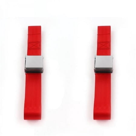 SafeTBoy Airplane 2 Point Red Lap Bucket Seat Belt Kit for Ford Truck 1980-1986 F150 - 2 Belts