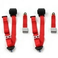 thumbnail image 1 of SafeTBoy  Airplane 3 Point Red Retractable Bucket Seat Belt Kit for Triumph TR2, 3 1953-1961 - 2 Belts, 1 of 1
