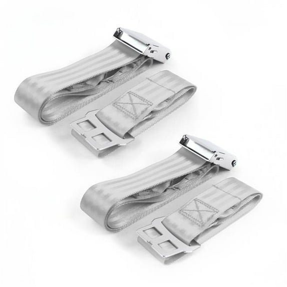 SafeTBoy Ford Maverick 1971-1977 Airplane 2 Point Gray & Grey Lap Bucket Seat Belt Kit - 2 Belts