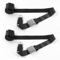 thumbnail image 1 of SafeTBoy  Jeep Jeepster 1966-1973 Airplane 2 Point Black Retractable Bucket Seat Belt Kit - 2 Belts, 1 of 1