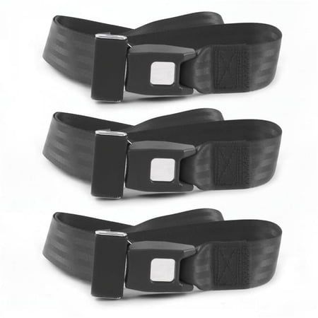 SafeTBoy Standard 2 Point Charcoal Lap Bench Seat Belt Kit for Ford Falcon 1966-1970 - 3 Belts