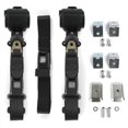thumbnail image 1 of SafeTBoy  Standard 3 Point Black Retractable Bench Seat Belt Kit with Bracketry & 3 Belts for 1928-1931 Model A Ford, 1 of 1