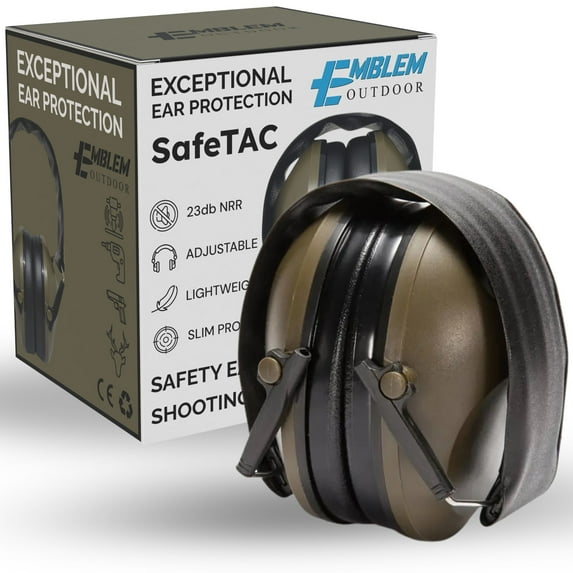 SafeTac Hearing Protection Shooting Ear Muffs (Green)