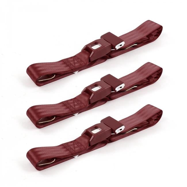 SafeTboy 660765 Standard 2 Point Burgundy Lap Bench Seat Belt Kit for ...