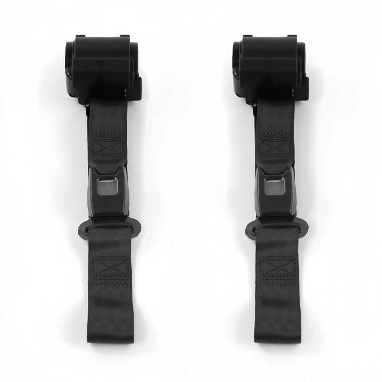 SafeTboy 662711 Standard 2 Point Black Retractable Bucket Seat Belt Kit ...