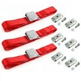 thumbnail image 1 of SafeTboy 678825 Airplane 2 Point Red Lap Bench Seat Belt Kit with Bracketry for 1966-1967 Ford Fairlane - 3 Belts, 1 of 1