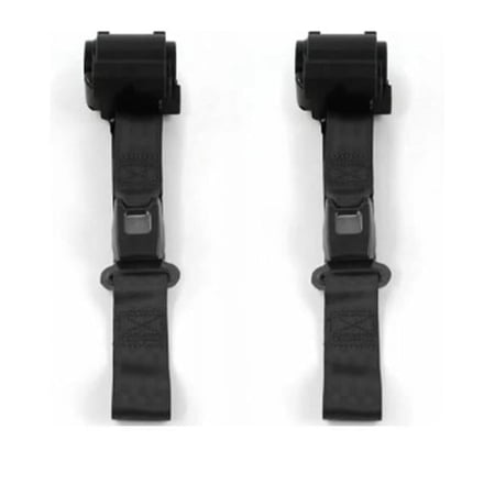SafeTboy 694753 Airplane 2 Point Black Retractable Bucket Seat Belt Kit with Bracketry for 1954-1956 Buick Roadmaster - 2 Belts