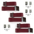 SafeTboy Airplane 2 Point Burgundy Lap Bench Seat Belt Kit with
