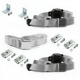 thumbnail image 1 of SafeTboy  Chevy Chevelle 1968-1972 Airplane 3 Point Gray & Grey Retractable Bench Seat Belt Kit with Bracketry - 3 Belts, 1 of 1
