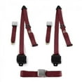 thumbnail image 1 of SafeTboy  Chevy II 1966-1967 Airplane 3 Point Burgandy Retractable Bench Seat Belt Kit - 3 Belts, 1 of 1
