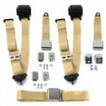 thumbnail image 1 of SafeTboy  Desoto 1929-1945 Airplane 3 Point Tan Retractable Bench Seat Belt Kit with Bracketry - 3 Belts, 1 of 1