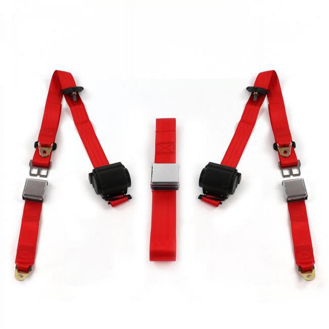 SafeTboy Desoto 19461961 Airplane 3 Point Red Retractable Bench Seat