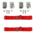 thumbnail image 1 of SafeTboy  Ford 1941-1948 Standard 2 Point Red Lap Bucket Seat Belt Kit with Bracketry - 2 Belts, 1 of 1
