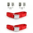 thumbnail image 1 of SafeTboy  Nash Rambler 1950-1954 Airplane 2 Point Red Lap Bucket Seat Belt Kit with Bracketry - 2 Belts, 1 of 1