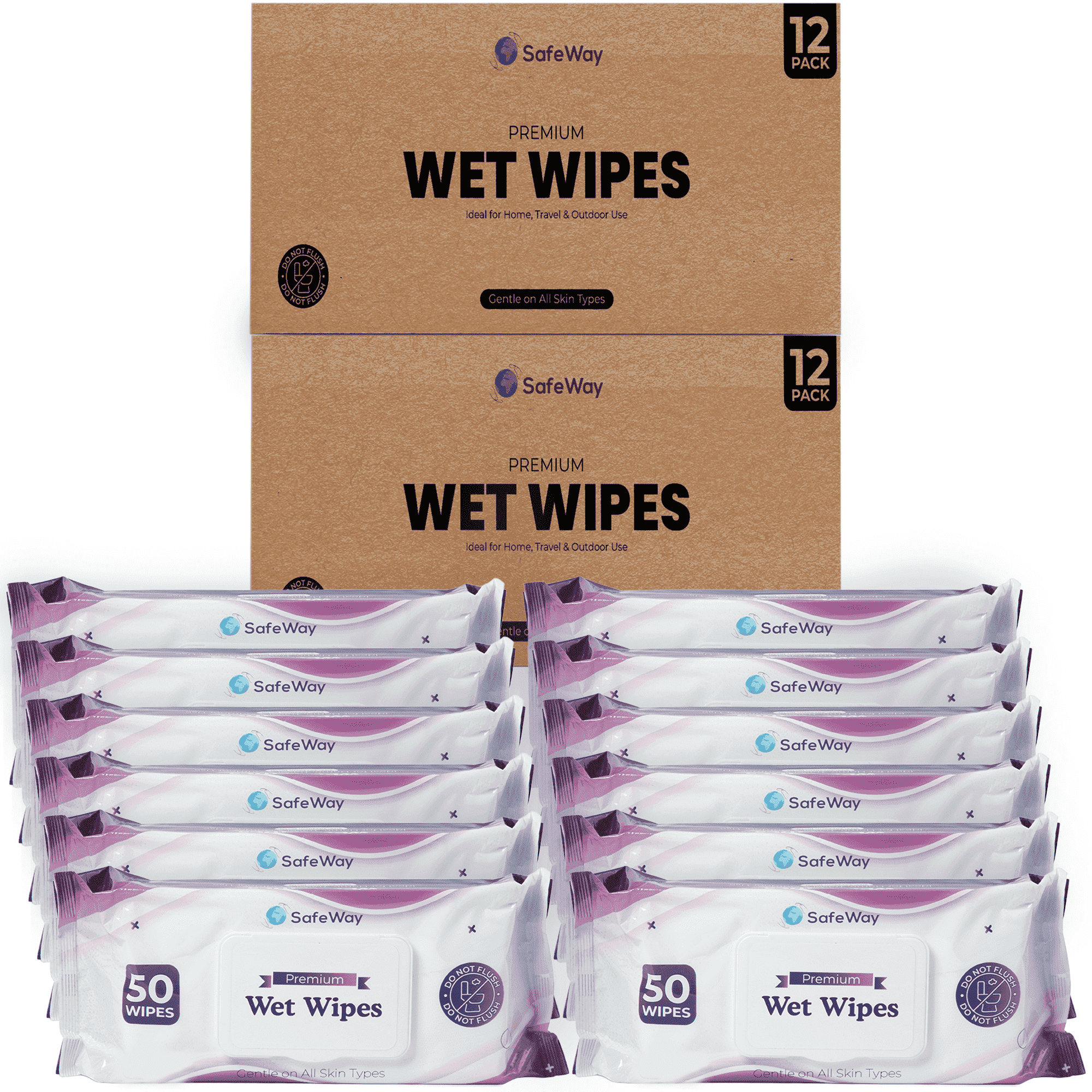 SAFEWAY USA Adult Wipes Extra Large — Disposable All-Purpose Wipes, Non-Alcohol, Choice by Caregivers for Seniors & Incontinence, Infused with Aloe, Gentle for Sensitive Skin—8"x9" 24 Pack 1200 pcs.