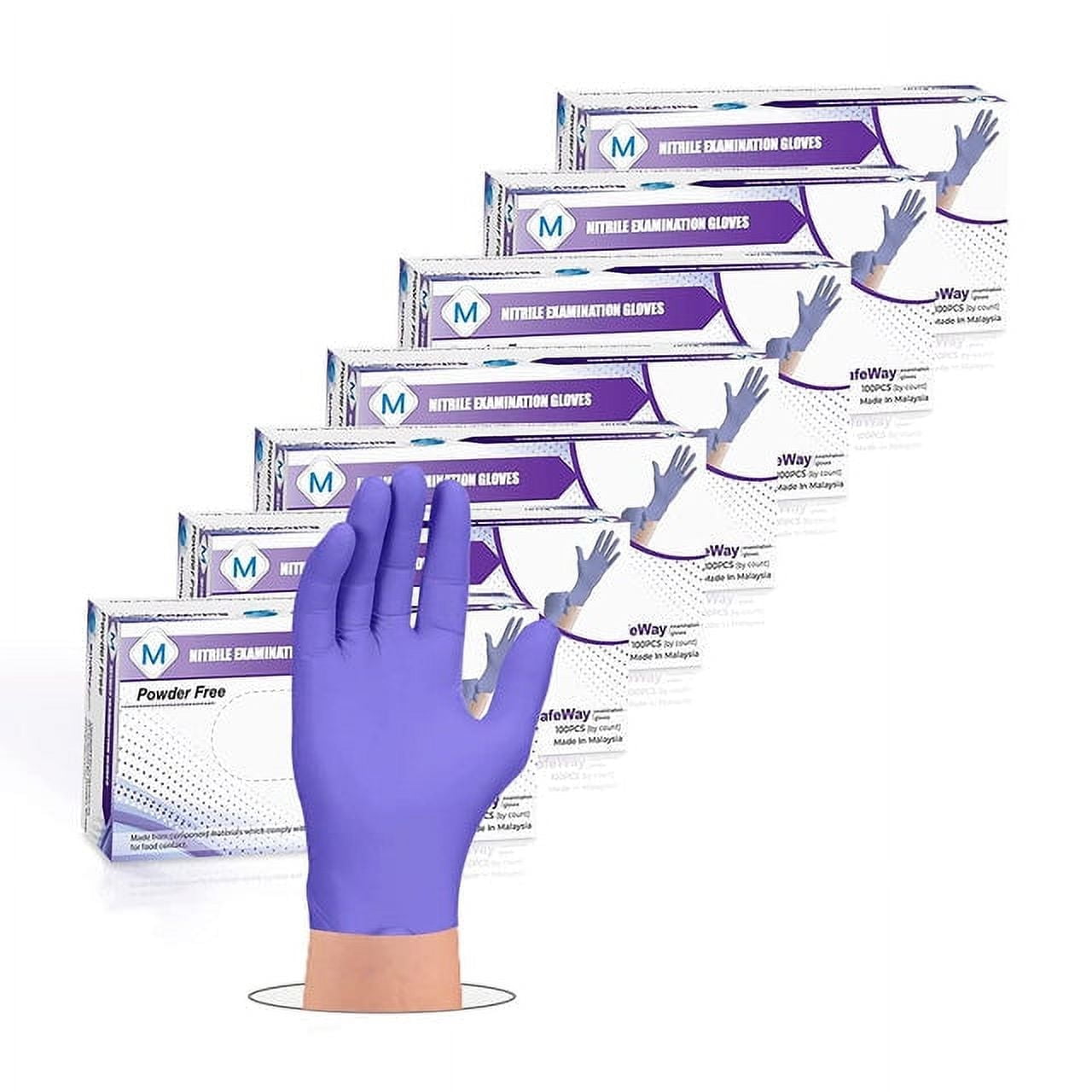 SafeWay Premium Nitrile Disposable Exam Gloves, Medium, 700/Box ...