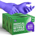 thumbnail image 1 of SAFEWAY USA Nitrile Gloves Disposable — Textured Fingertips, Non-Latex, Powder-Free and Multi-Purpose and Ambidextrous Design for House Cleaning, Food Prep, Esthetician and More —(600 pcs, X-Large), 1 of 7