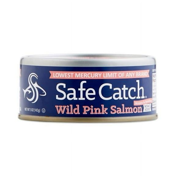 Safecatch Premium Skinless & Boneless Wild Pink Salmon No Salt Added, 5 oz - Pack of 6