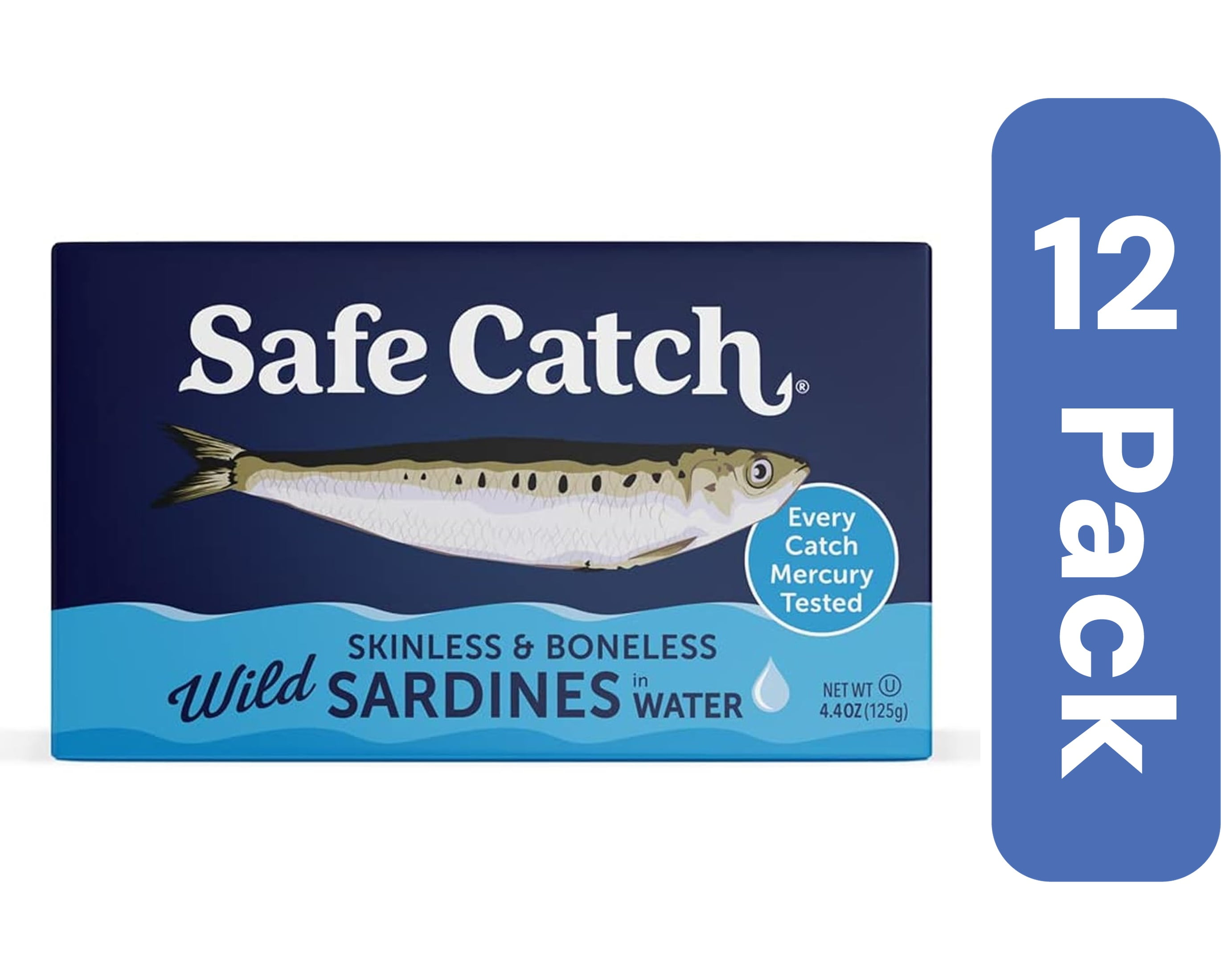 Safecatch Wild Sardines In Water 4.4 oz (Pack Of 12)
