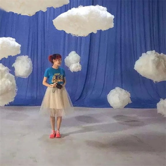 Safeglitz 1Pcs Artificial Cloud Props Imitation 3D Cloud Shape Hanging Decorations Room DIY Decorative Hanging Ornament for Wedding Party Stage Show Decor