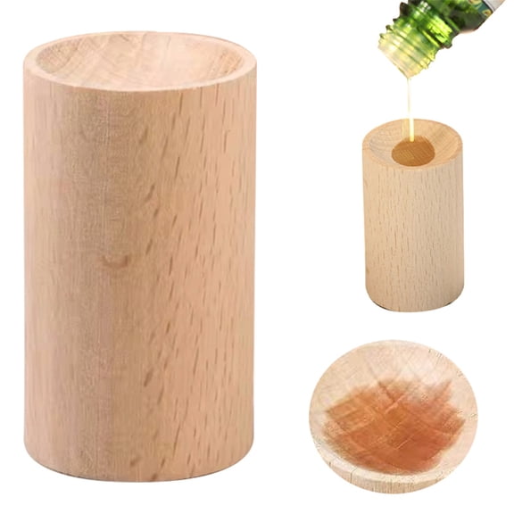 Safeglitz 1Pcs Wood Essential Oil Diffusers,Small Wood Fragrance DIffusers,Fragrance Retention,Wooden Aromatherapy Round Diffuser for Car,Home, Bathroom, Office, Toilet, Yoga Room, Sauna Room