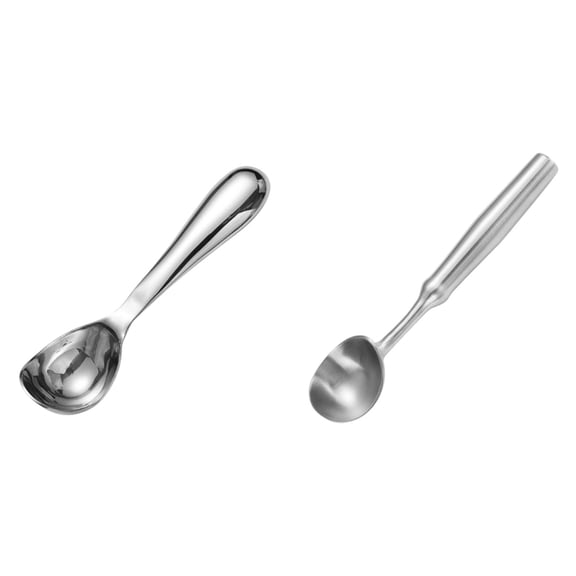 Safeglitz 2-Pack 304 Stainless Steel Ice Cream Scoop Set - Ergonomic Handle, Dishwasher Safe Metal Ice Cream Scoop for Hard Ice Cream