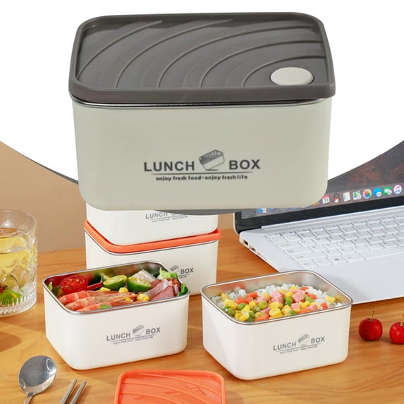 Safeglitz 304 Stainless Steel Food Container with Vented Lid - Stackable and Leak Proof, Split Design for Easy Cleaning, Perfect for Meal Prep and Refrigerated Storage