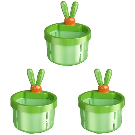 Safeglitz 3Pcs Cactus Sink Drain Strainer – Press-to-Dump Kitchen Sink Filter Basket, 3 Inch Food Residue Collector with One-Press Lifting Stopper, Multifunctional Waste Catcher for Home(Green)