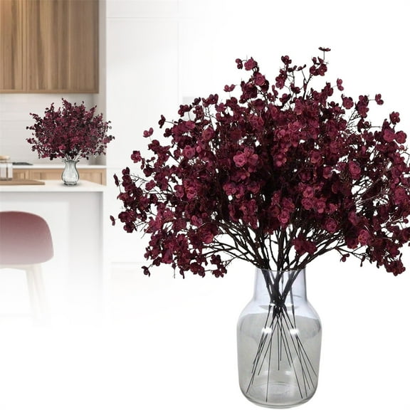 Safeglitz Artificial Gypsophila & Cherry Stems – 1PC faux flowers, for home decor, wedding centerpieces, table arrangements & living rooms cherry home living room decoration flower arrangement RD2