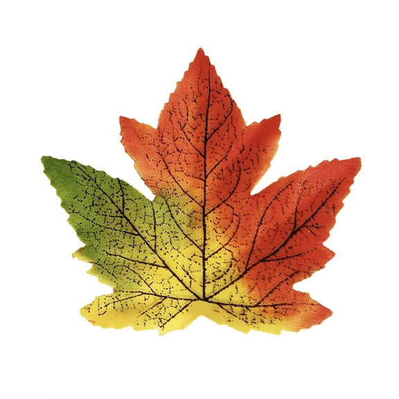Safeglitz Artificial Maple Leaves – 50PCS autumn leaves for weddings, autumn parties & art scrapbooking Simulated maple leaf autumn decoration 50pcs No. 4 color
