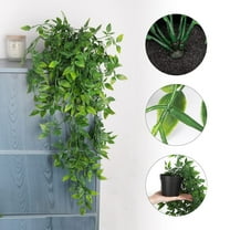 Safeglitz Artificial Small Potted Hanging Plants – 1 Pack aesthetic plants for indoor/outdoor living room shelf decor Mandala