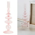 thumbnail image 1 of Safeglitz Artist-Style Vintage Colored Glass Candle Holder– Exquisite Desktop Ornament, Doubles As Wedding Table Centerpieces And Home Decor,Glass Candle Holder Vase Black, 1 of 9