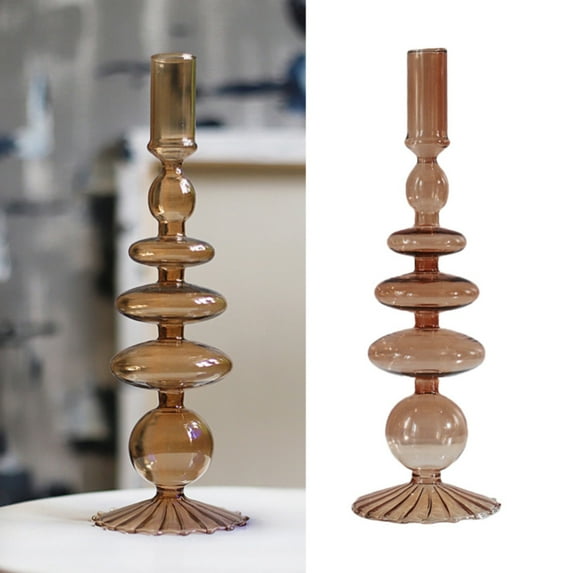 Safeglitz Artist-Style Vintage Colored Glass Candle Holder– Exquisite Desktop Ornament, Doubles As Wedding Table Centerpieces And Home Decor,Heart Metal Wind Chime