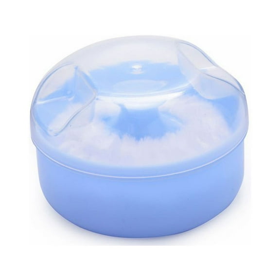 Safeglitz Baby Powder Container with Puff - Soft Sponge for Face & Body, Cosmetic Case Beauty Tool