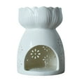 thumbnail image 1 of Safeglitz Ceramic Tea Light Candle Holder, Oil Burner Wax Melt Burner & Incense Aroma Diffuser, Home Decor,Ceramic Hollow Essence Furnace H, 1 of 5