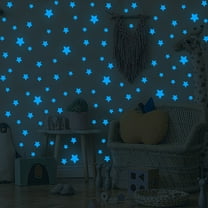 Safeglitz Colorful Glow-In-The-Dark Wall Stickers, Kids Room & Bedroom Ceiling Art Decals for Home Decor,Home Decor Luminous Wall Sticker Blue