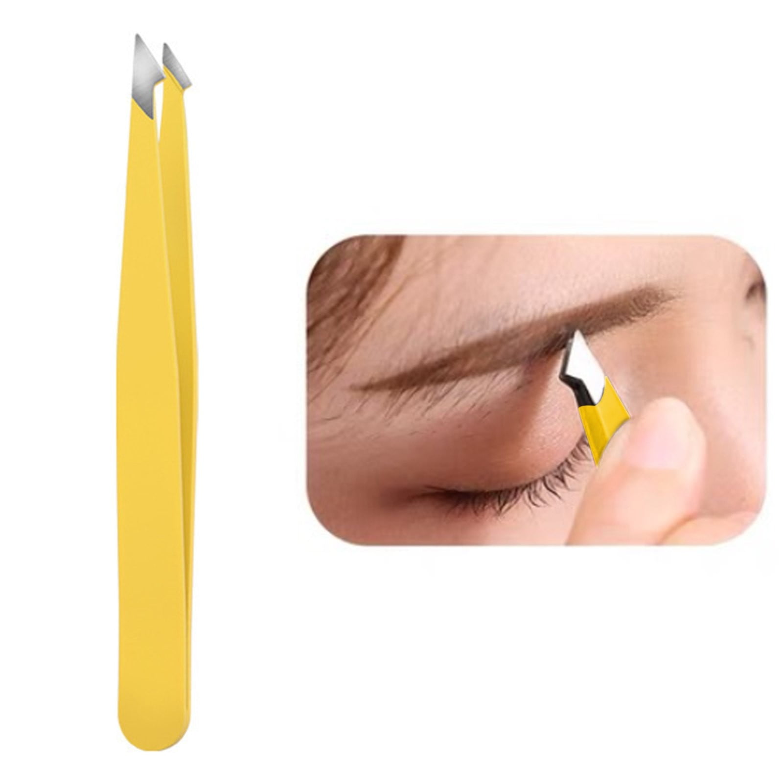 Splinter Set Safeglitz Eyebrow Tweezer Set - Slant Tip & Pointed Precision Tweezers ...