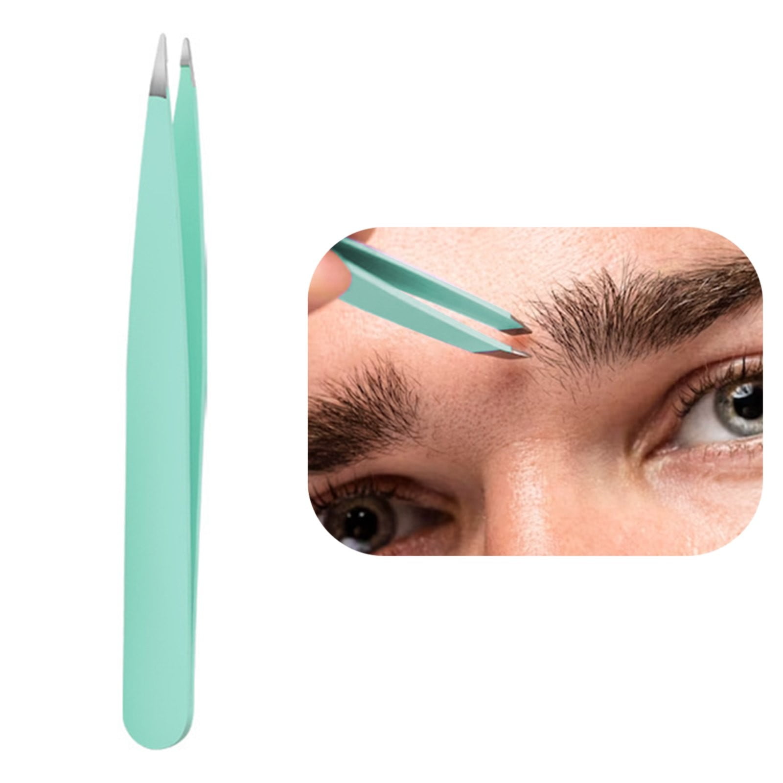 Splinter Set Safeglitz Eyebrow Tweezer Set - Slant Tip & Pointed Precision Tweezers ...