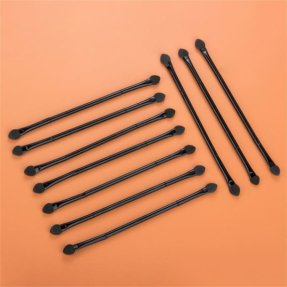 Safeglitz Eyeshadow Stick 20Pcs Black Eyeshadow Brush Set with Long Handles - Natural to Dramatic Looks Makeup for Older Women