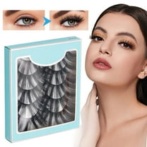 Safeglitz False Eyelashes Natural Look 5 Pairs 25Mm 5D Dramatic Mink False Eyelashes - Multi-Layered, Thick Volume False Eyelashes Clusters