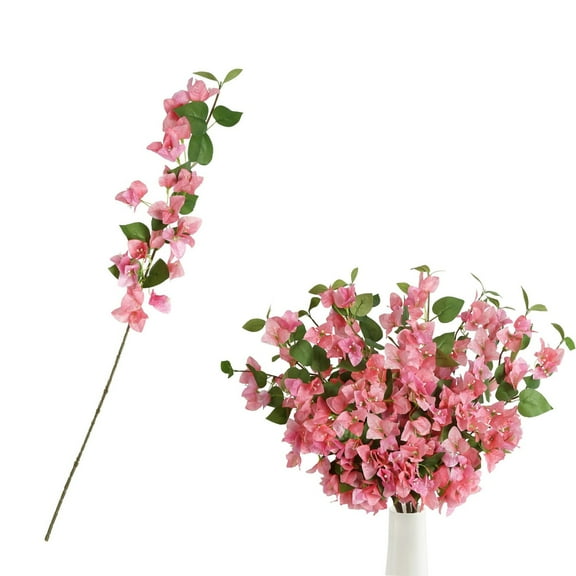 Safeglitz Faux Flower Vines & Branches – Floral Stems for Home Decor & Wedding Centerpieces Light Pink Single Branch Bougainvillea Artificial Flower Home Living Room Flower Arrangement Decoration