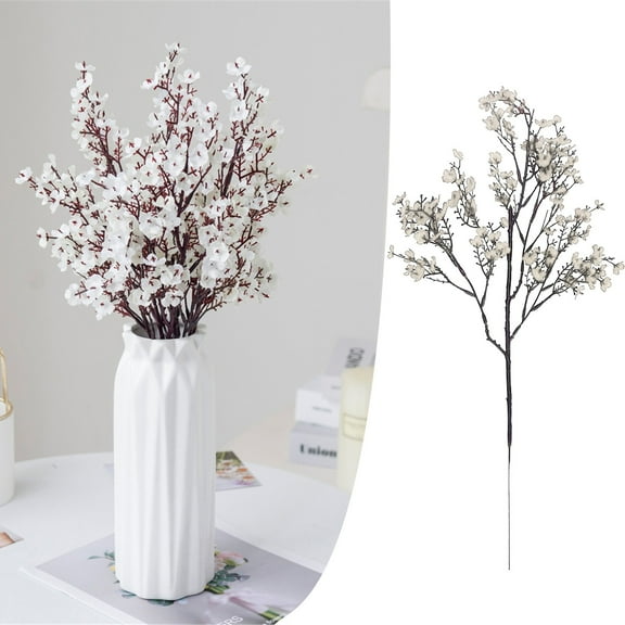 Safeglitz Faux Silk Gypsophila Bouquets – Artificial winter floral arrangements, for weddings, restaurants, window decor & silk flower decoration Gypsophila artificial flower white