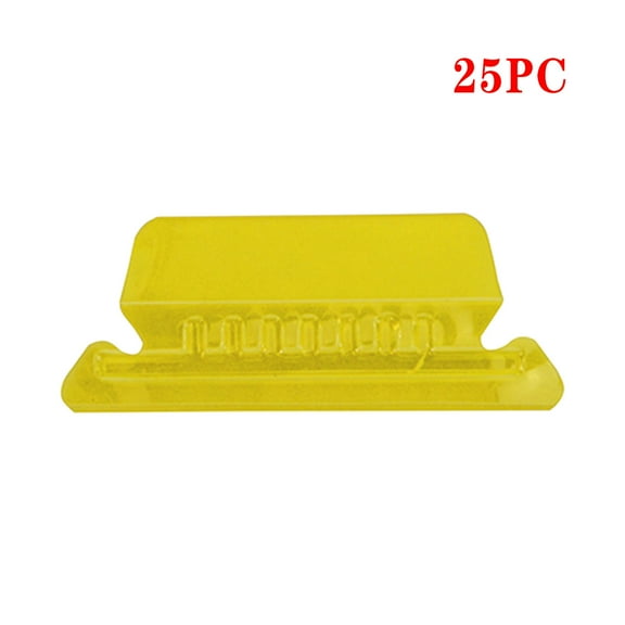 Safeglitz File Folder Tabs 25 - Yellow Hanging File Tabs, 25-Pack High-Visibility Indexes, Durable Polypropylene, Snug-Fit Design, Office Supply Refill Pack