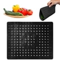 thumbnail image 1 of Safeglitz Food-Grade Rubber Kitchen Mat - Non-Slip Sink Protector Mat for Drying Dishes, Countertop Drain Pad, Odorless, Set of 1, 1 of 4