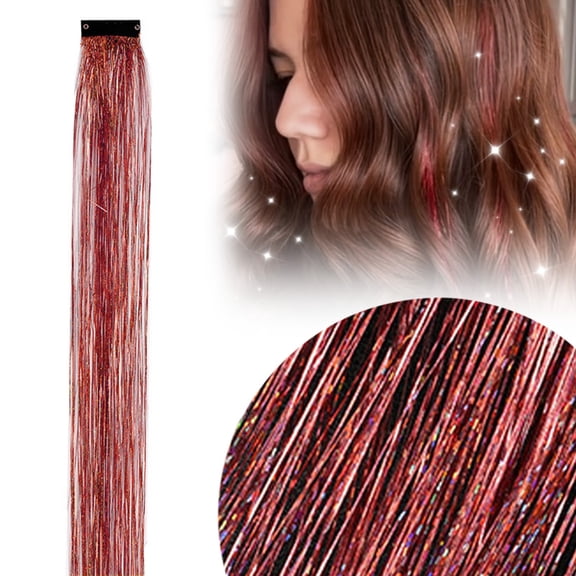 Safeglitz Hair Tinsel Extension - 20 Inch Yellow, Bright Daisy Yellow, Polyester Durable, Summer Festivals, 1 pc per Order