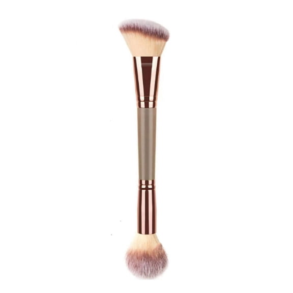 Safeglitz Makeup Brushes Dual Head Foundation & Concealer Brush - Slanted Tip for Contour Blending, Portable Makeup Tool Set