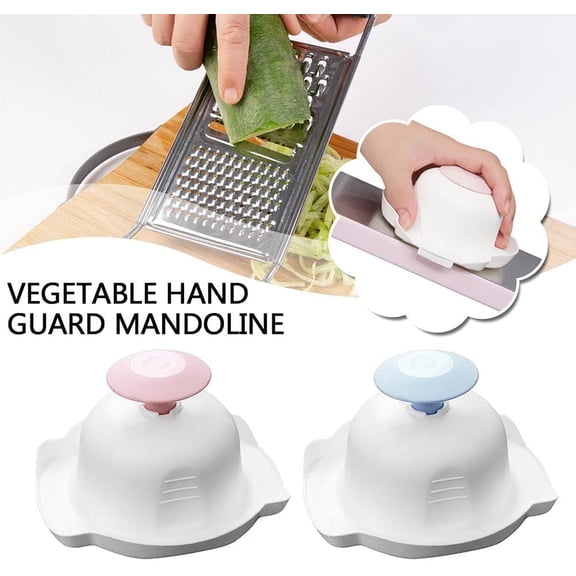 Safeglitz Mandoline Slicer Guard with Non-Slip Grip and Cut-Resistant Protection, Universal Safety Holder for Kitchen Slicers Graters, Dishwasher, Safe Food Prep Tool (Pink)